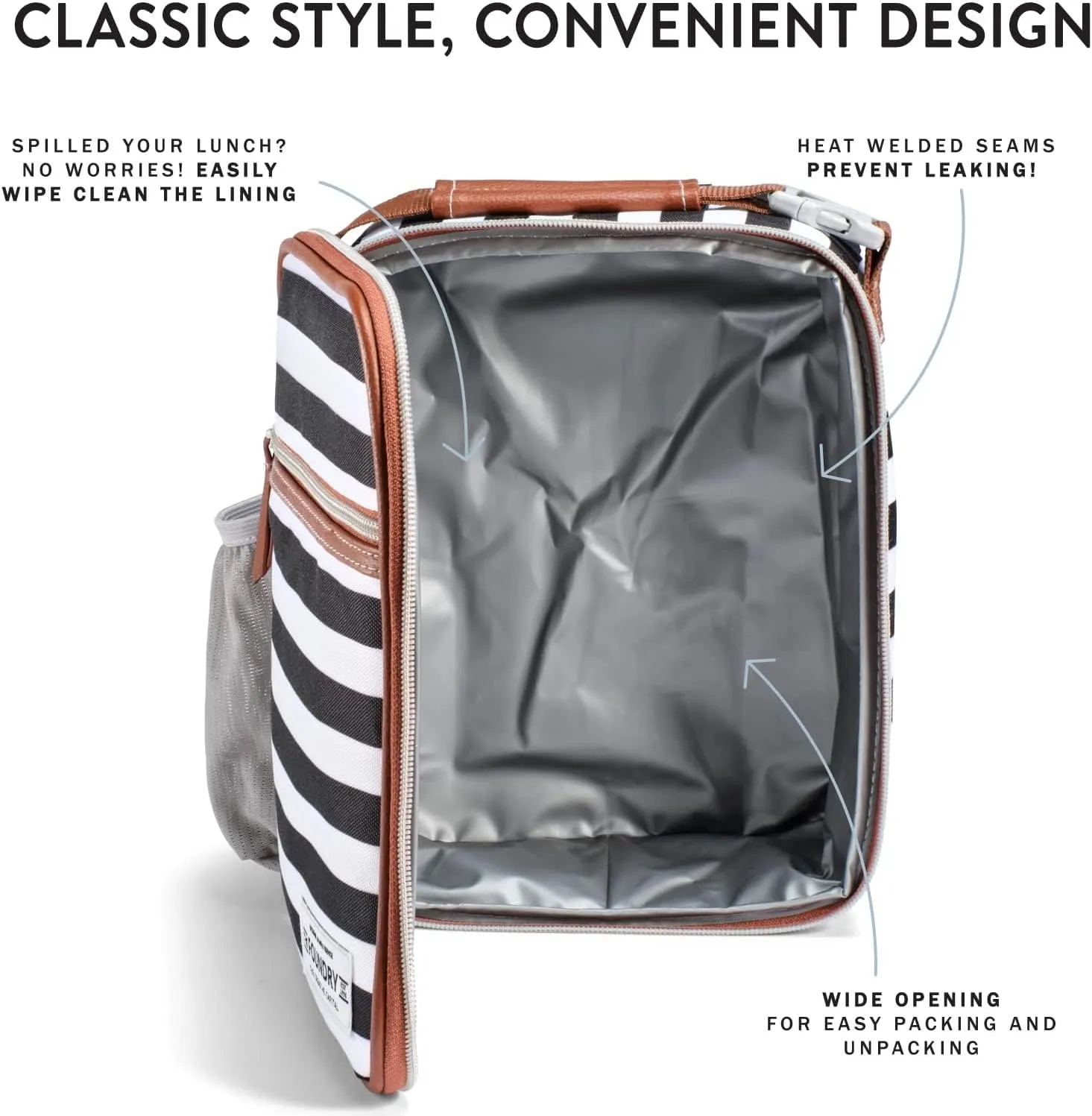 Fit & Fresh Foundry, Thayer Insulated Lunch Bag with 2 Food Containers, Reusable Lunch Box, Mini Cooler Bag, Perfect for Work, College, Picnics