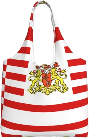 Flag of the Senate of Bremen Printed canvas bag-suitable for shopping bags, fashionable women's bags