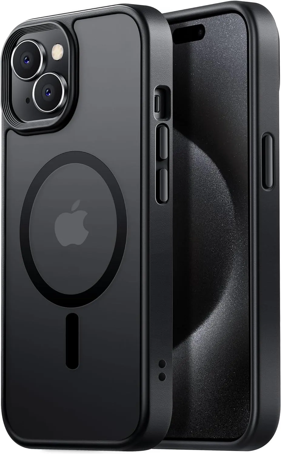 for iPhone 15 Plus&iPhone 14 Plus Phone Case Fits MagSafe 10FT Drop Resistant Matte Skin Feeling Back Cover for iPhone 15 Plus&iPhone 14 Plus Case，Black