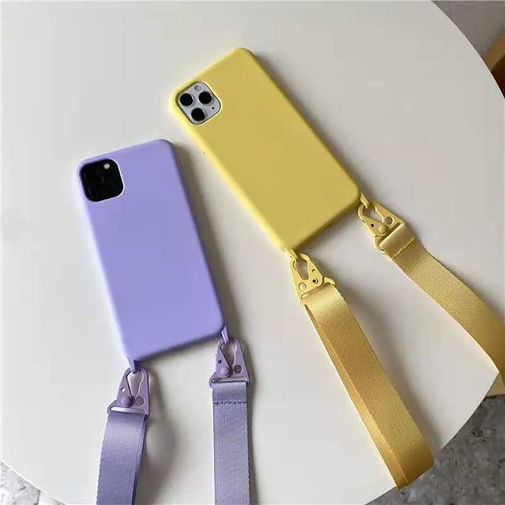 for iPhone 16 Plus,Crossbody Phone Case with Shoulder Strap Soft Silicone Case with Adjustable Lanyard Cute Cool Wireless Charging Shockproof Protector Women Purple