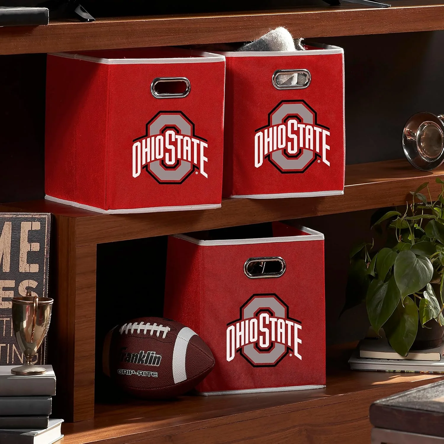 Franklin Sports NCAA College Team Fabric Storage Cubes Made to Fit Storage Bin Organizers