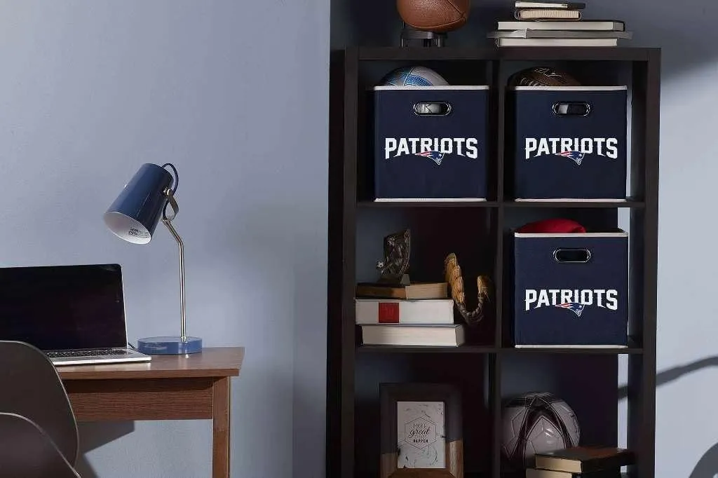 Franklin Sports NFL Storage Bins - Collapsible Cube Container   Storage Basket - NFL Office, Bedroom   Living Room Décor - 11"x11"