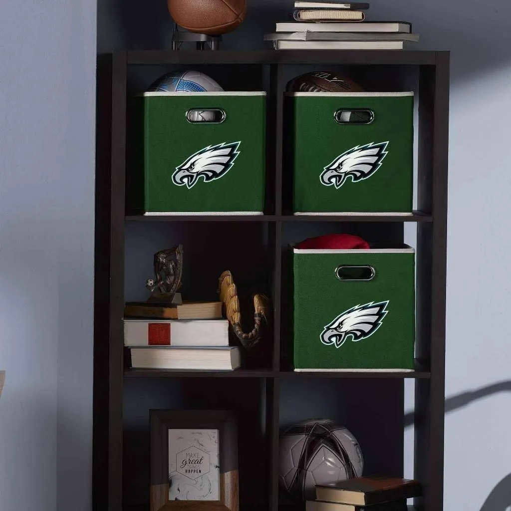 Franklin Sports NFL Storage Bins - Collapsible Cube Container   Storage Basket - NFL Office, Bedroom   Living Room Décor - 11"x11"