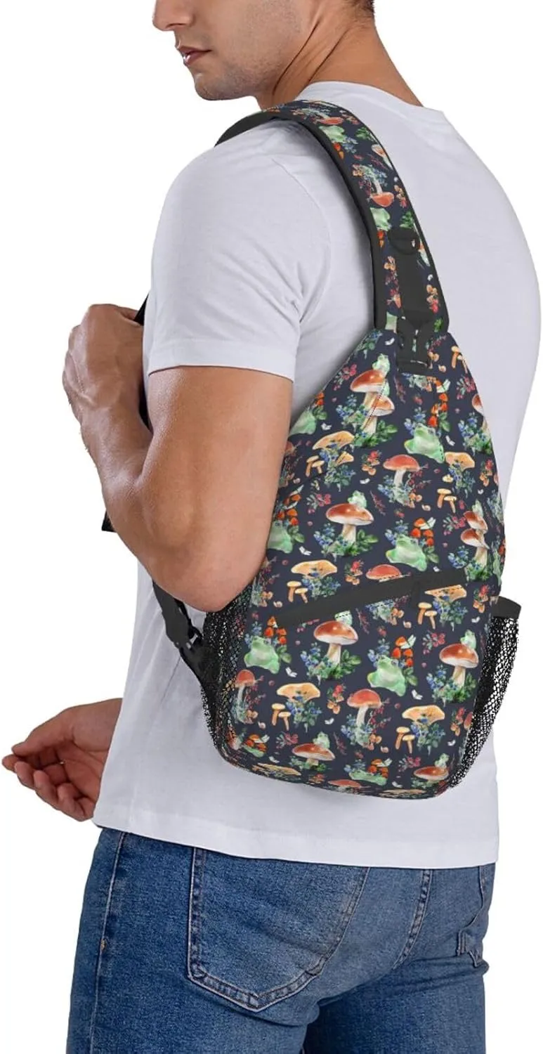 Frog Sling Backpack Chest Bag Crossbody Shoulder Bag Gym Cycling Travel Hiking Daypack For Men Women