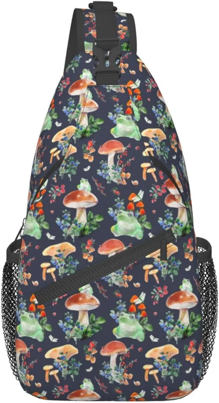 Frog Sling Backpack Chest Bag Crossbody Shoulder Bag Gym Cycling Travel Hiking Daypack For Men Women