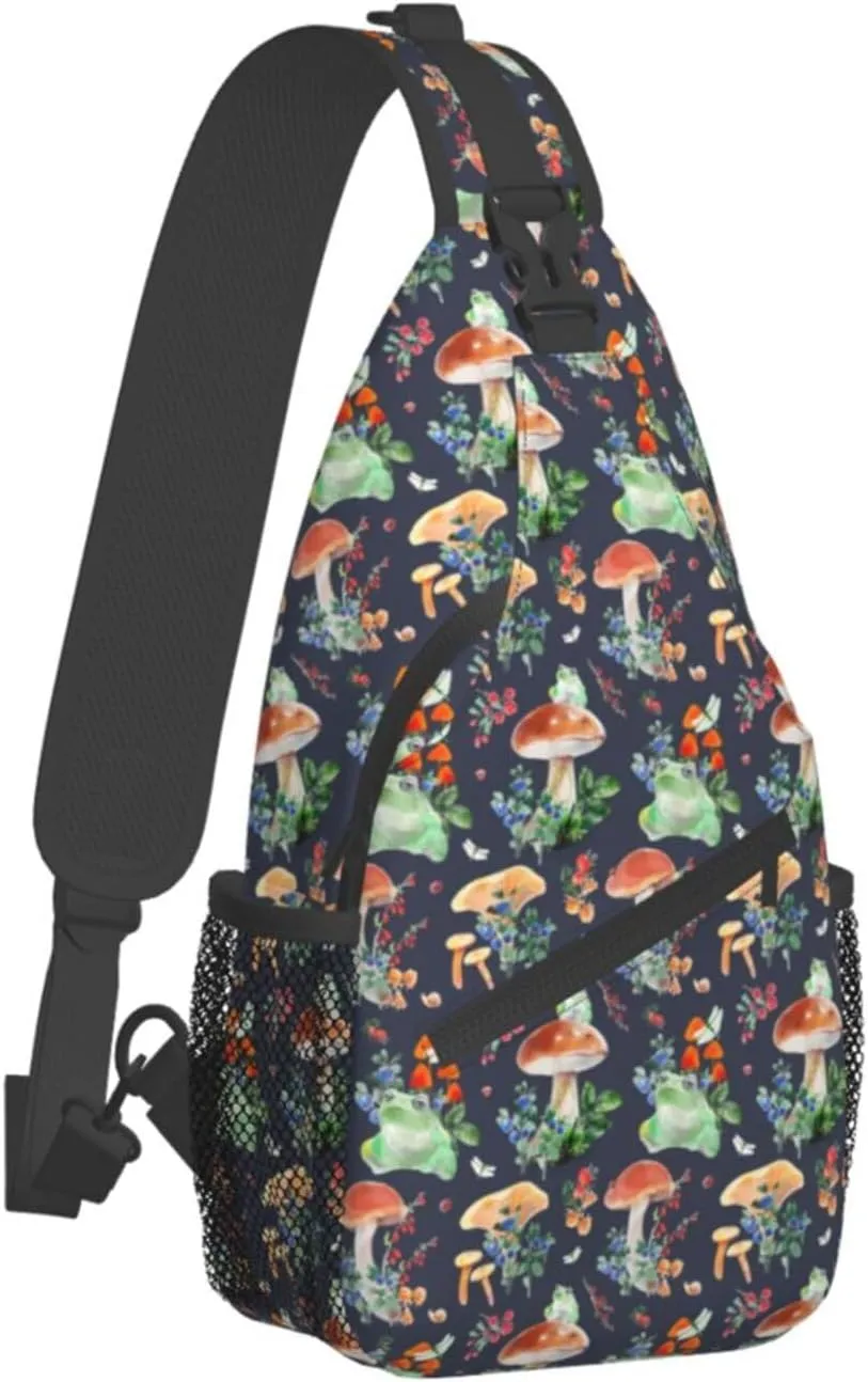 Frog Sling Backpack Chest Bag Crossbody Shoulder Bag Gym Cycling Travel Hiking Daypack For Men Women