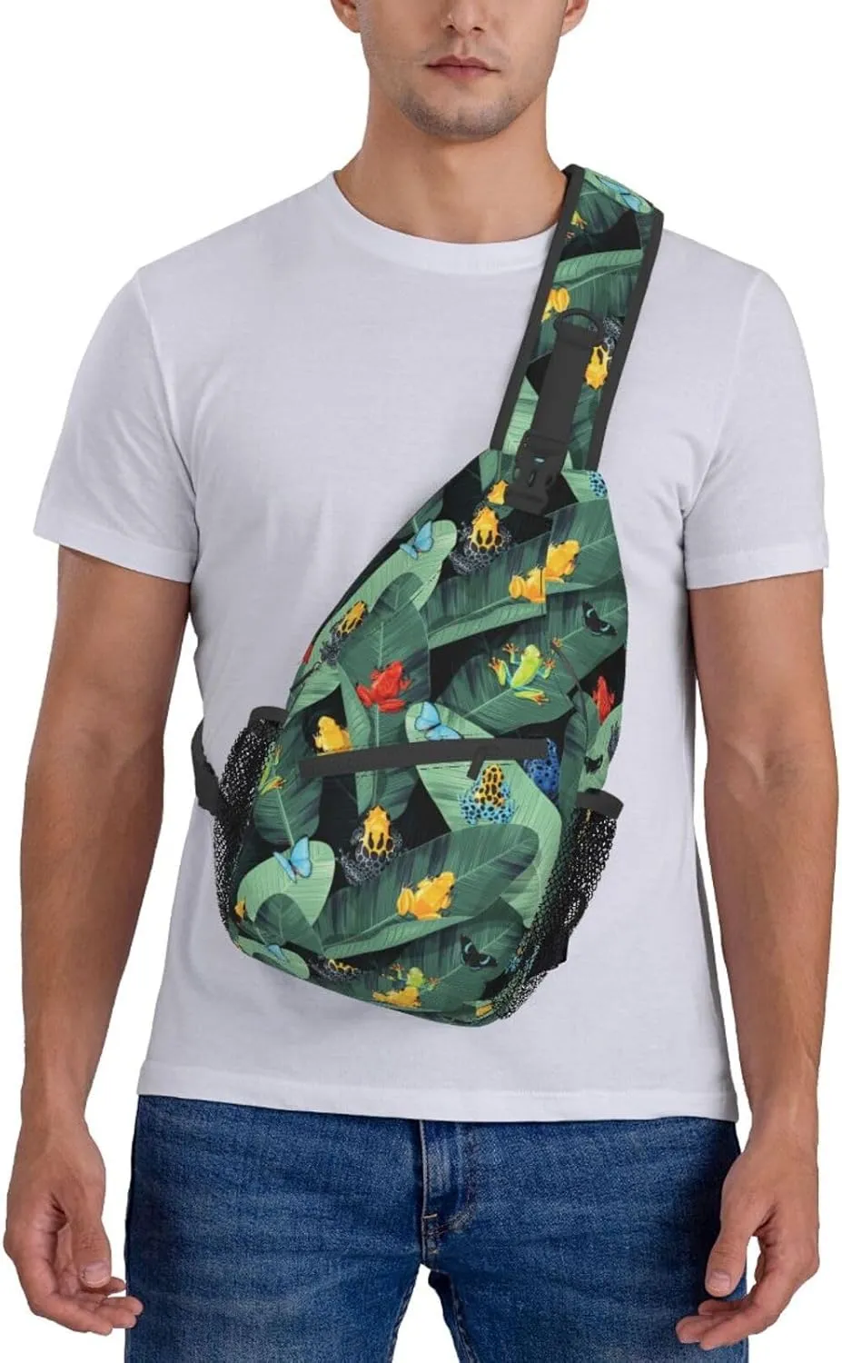Frog Sling Backpack Chest Bag Crossbody Shoulder Bag Gym Cycling Travel Hiking Daypack For Men Women
