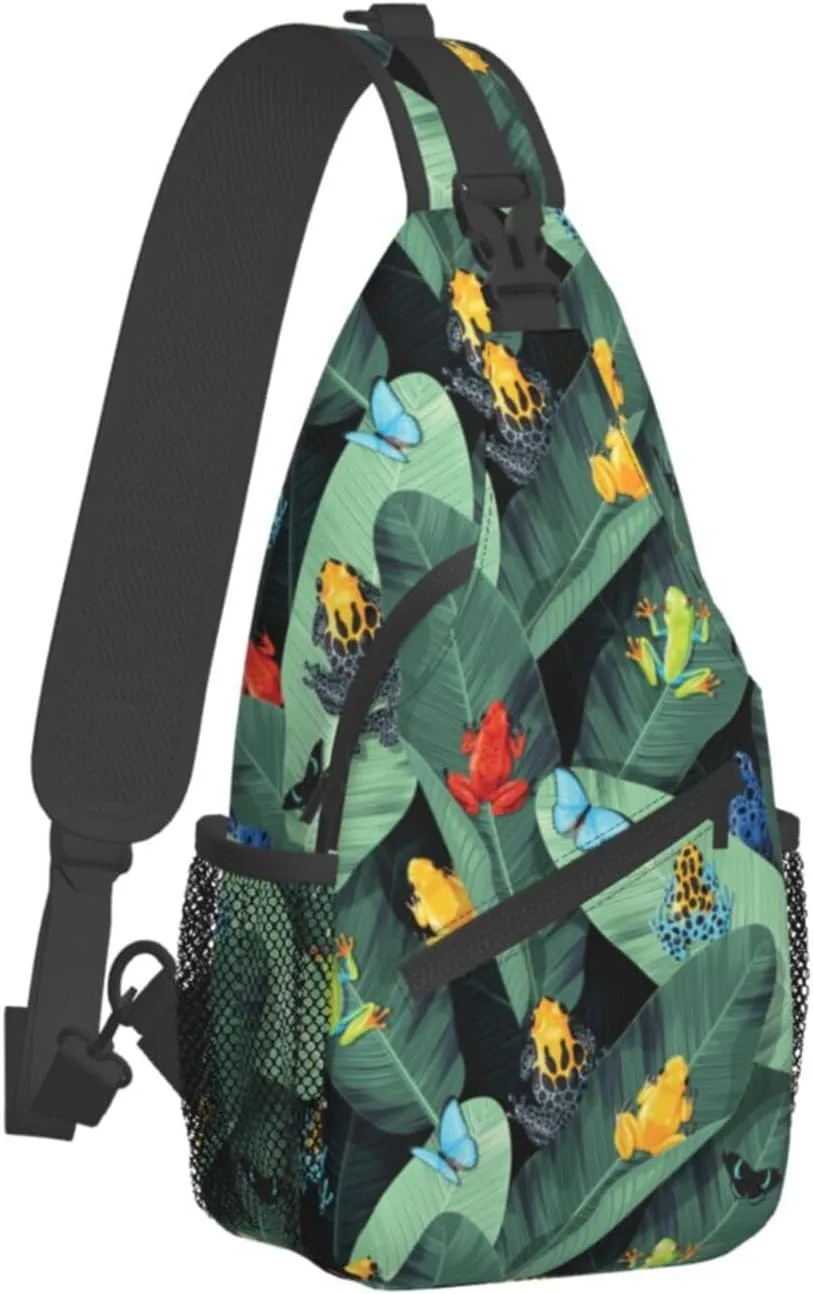 Frog Sling Backpack Chest Bag Crossbody Shoulder Bag Gym Cycling Travel Hiking Daypack For Men Women