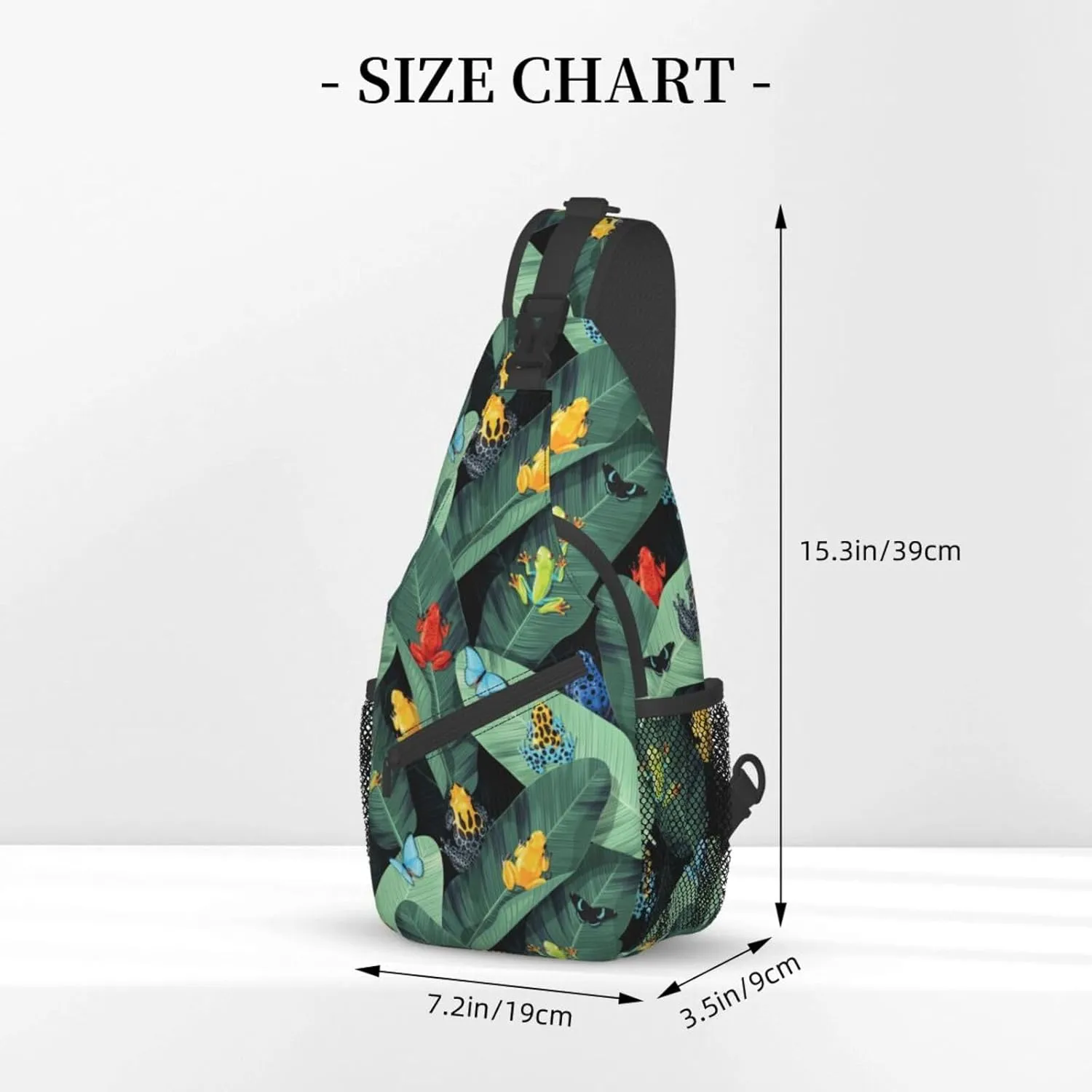 Frog Sling Backpack Chest Bag Crossbody Shoulder Bag Gym Cycling Travel Hiking Daypack For Men Women