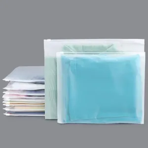Frosted Zipper Clothing Bags, 50 Pcs 12x10 inch Waterproof Swimsuit Bags for Shipping, Travel, Packaging for Clothes, T Shirt, Jewelry, Swimsuit Organizer, 3 Mil