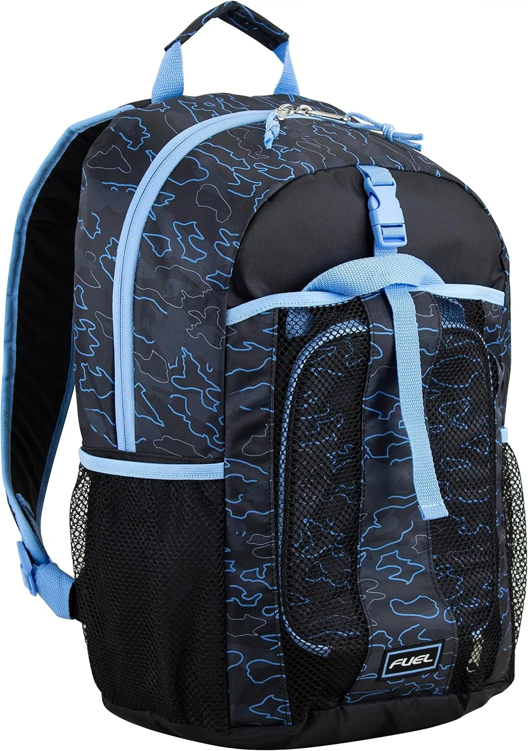 FUEL Water Resistant Dome Backpack Set Lunch Bookbag Bag Soft Reusable Insulated Cooler Lunch Box Thermal Travel Office Lunch Bag, Blue Marble