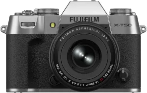 Fujifilm X-T50 Mirrorless Digital Camera XF16-50mmF2.8-4.8 R LM WR Lens Kit - Silver