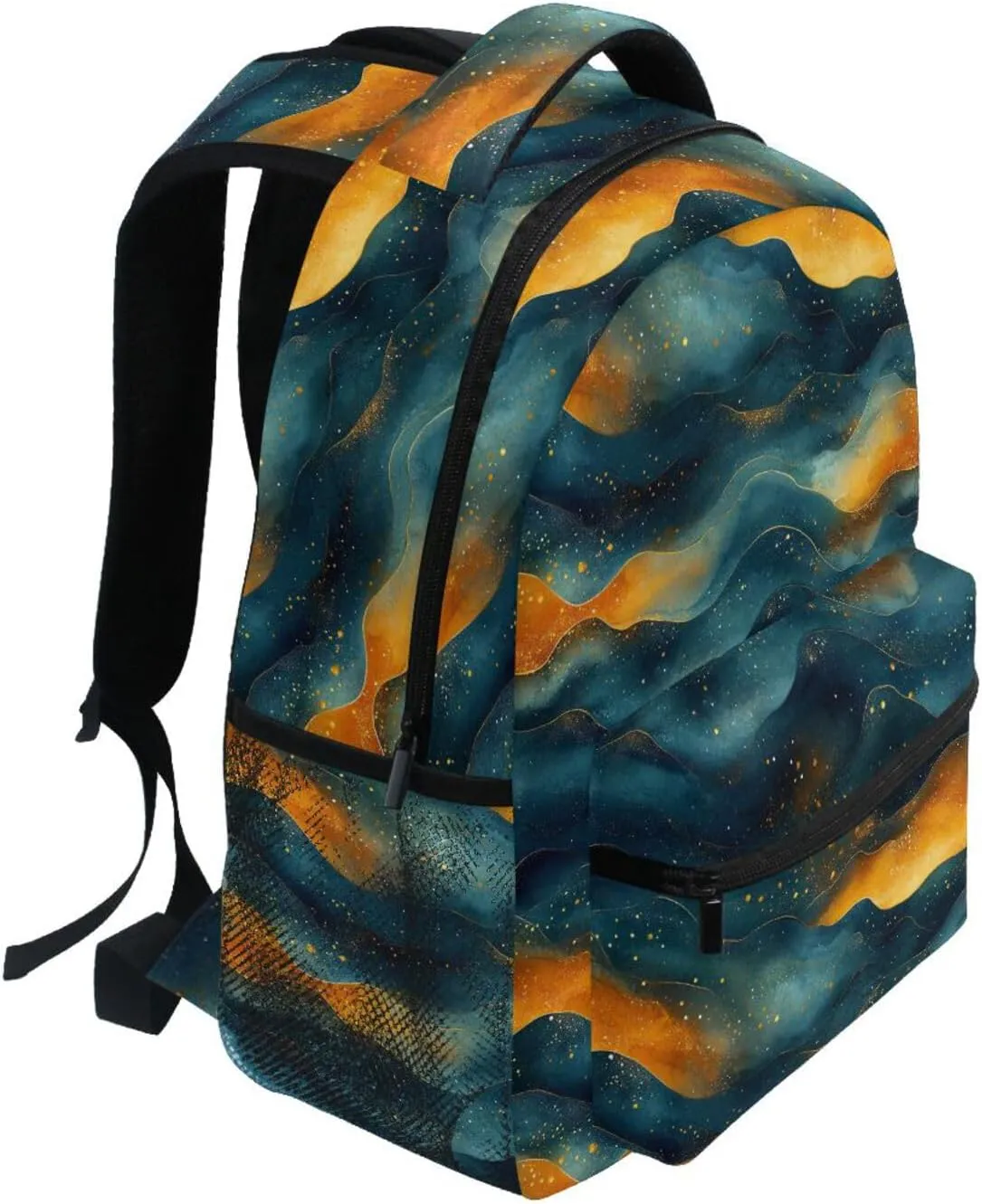 Fun Backpack for Teacher Nurse Fashion Stylish Travel Bags with Chest Strap for College Work Orange Navy Blue Sage Green