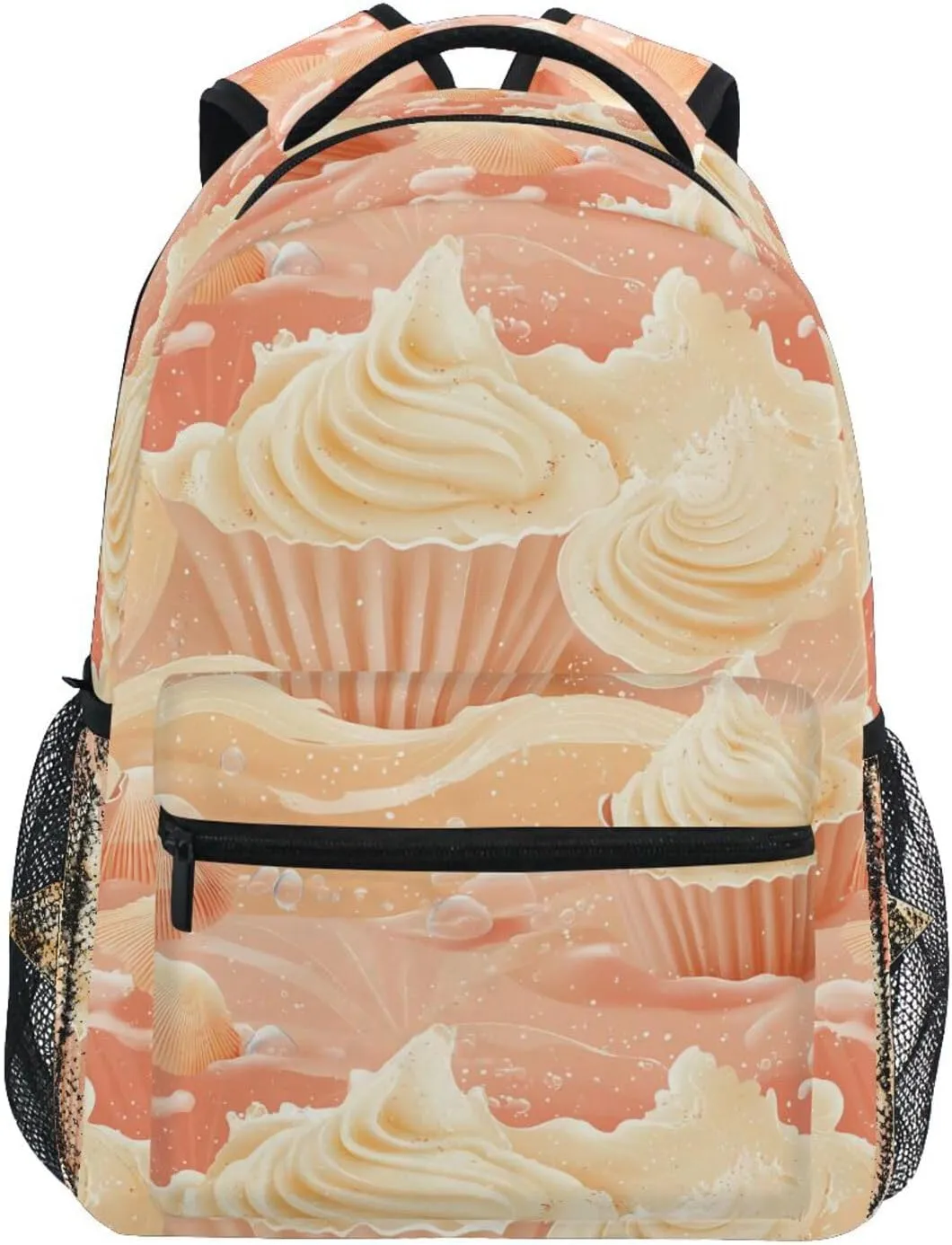 Fun Backpack for Women Men Waterproof Backpack With Water Bottle Pocket with Chest Strap for Business Work College Travel Trip Instant Oatmeal Italian Style