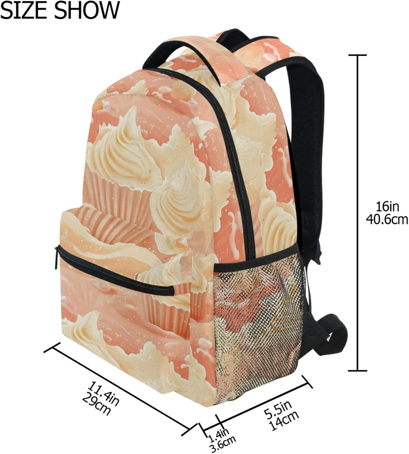 Fun Backpack for Women Men Waterproof Backpack With Water Bottle Pocket with Chest Strap for Business Work College Travel Trip Instant Oatmeal Italian Style