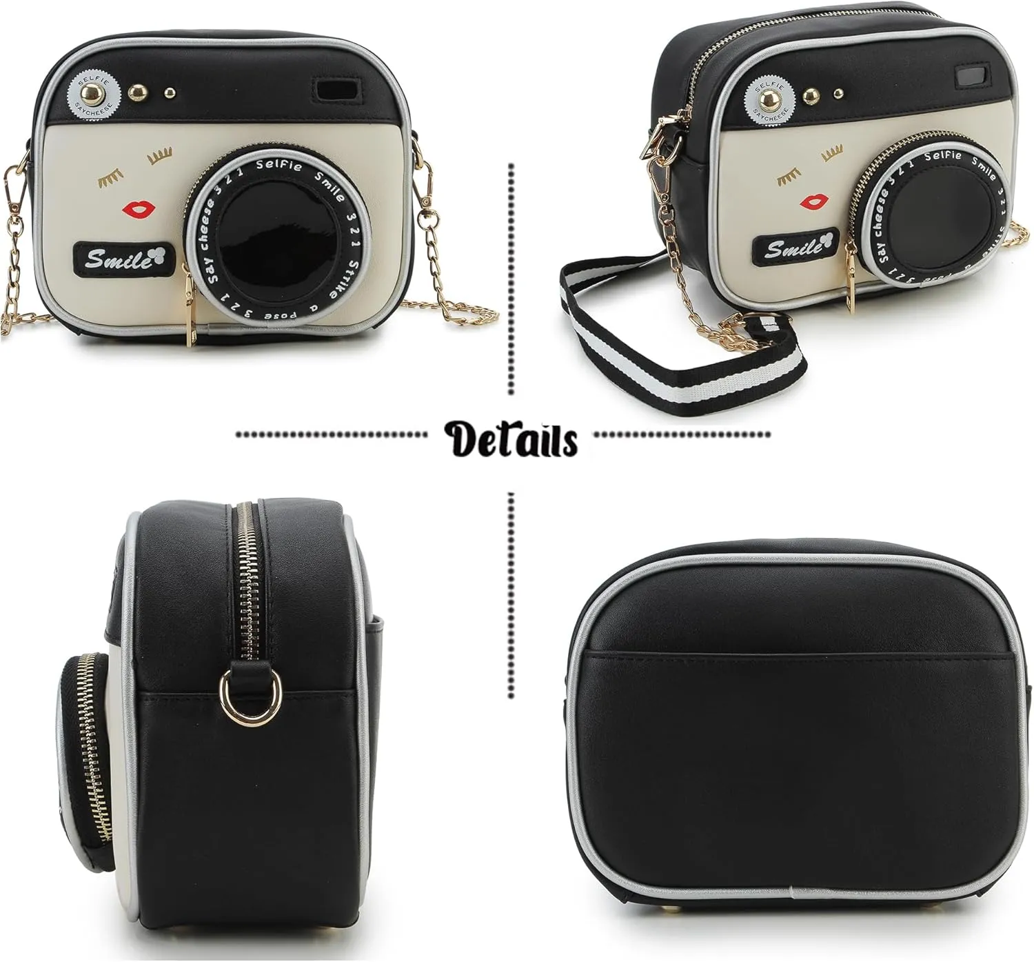 Fun Shape Purse for Women Novelty Handbags Unique Chain Crossbody Bag for Teens with Adjustable Shoulder Strap