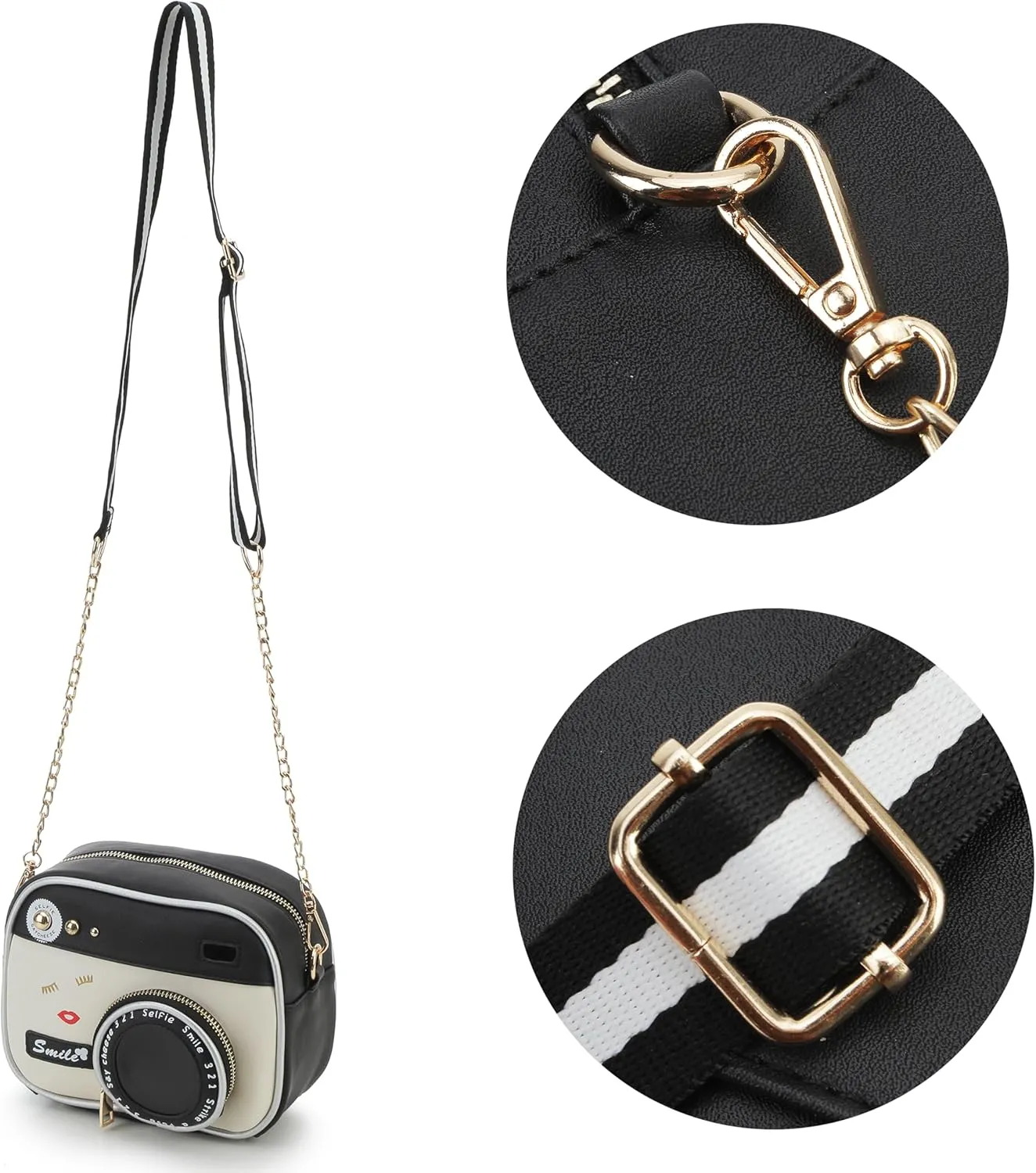 Fun Shape Purse for Women Novelty Handbags Unique Chain Crossbody Bag for Teens with Adjustable Shoulder Strap