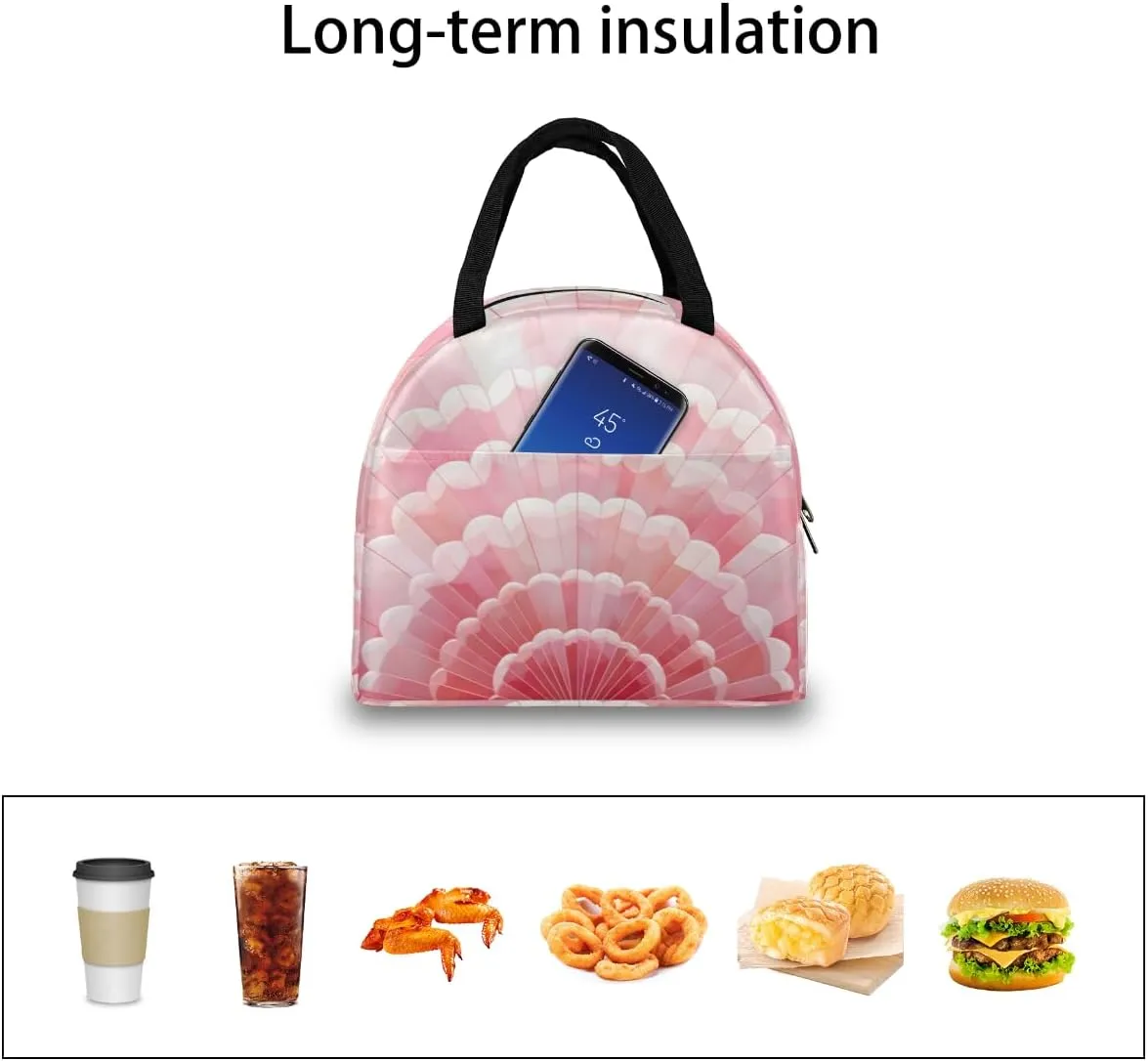Funny Romance Texture Lunch Tote Bag Reusable Insulated Bags Waterproof Adult Portable Meal Cooler Pack for Women Men Picnic Office Work Travel