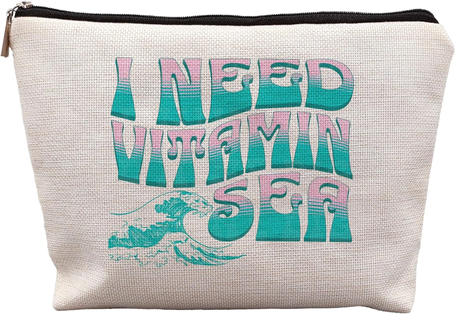 Funny Summer Beach Makeup Bag Gifts for Women, Beach Cosmetic Bag, Beach Stuff for Women, Beach Gifts for Women Friends, Summer Beach Essentials, Beach Weekend Gifts, I Need Vitamin Sea