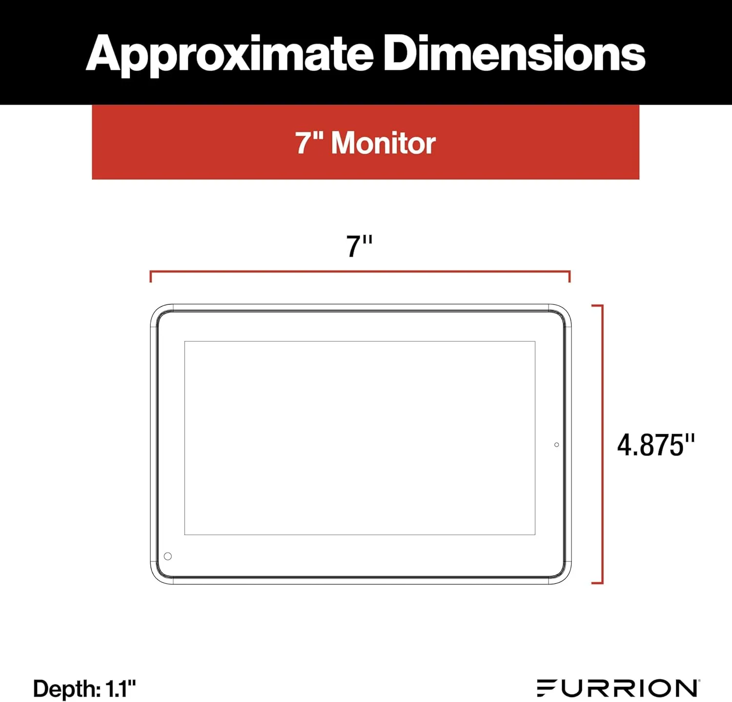 Furrion 2021124366 Vision S  7" Monitor and Side Camera Pair and Rear Camera and Sharkfin Camera