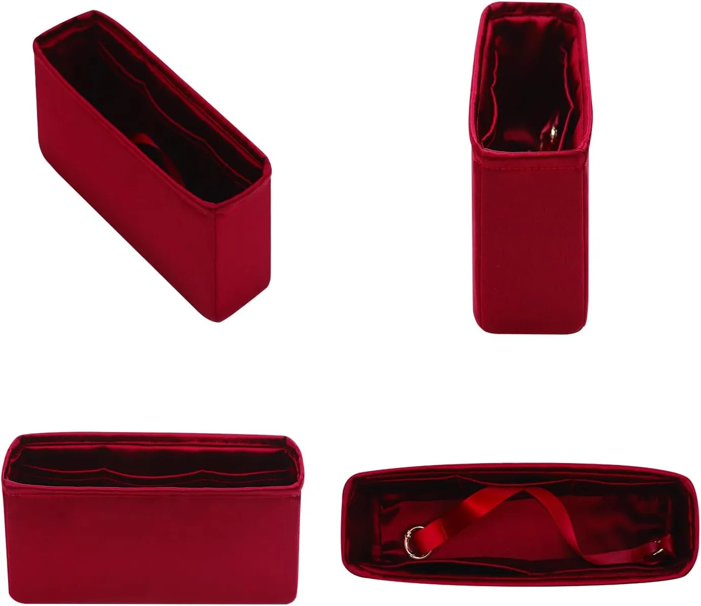 Gabrielle Bag Inert, Purse Organizer Insert Compatible with Chanel Gabrielle Bag Small, Silk Bag Organizer Insert, Lightweight and Silky, Multiple Color Options (Small, Rouge Garance)