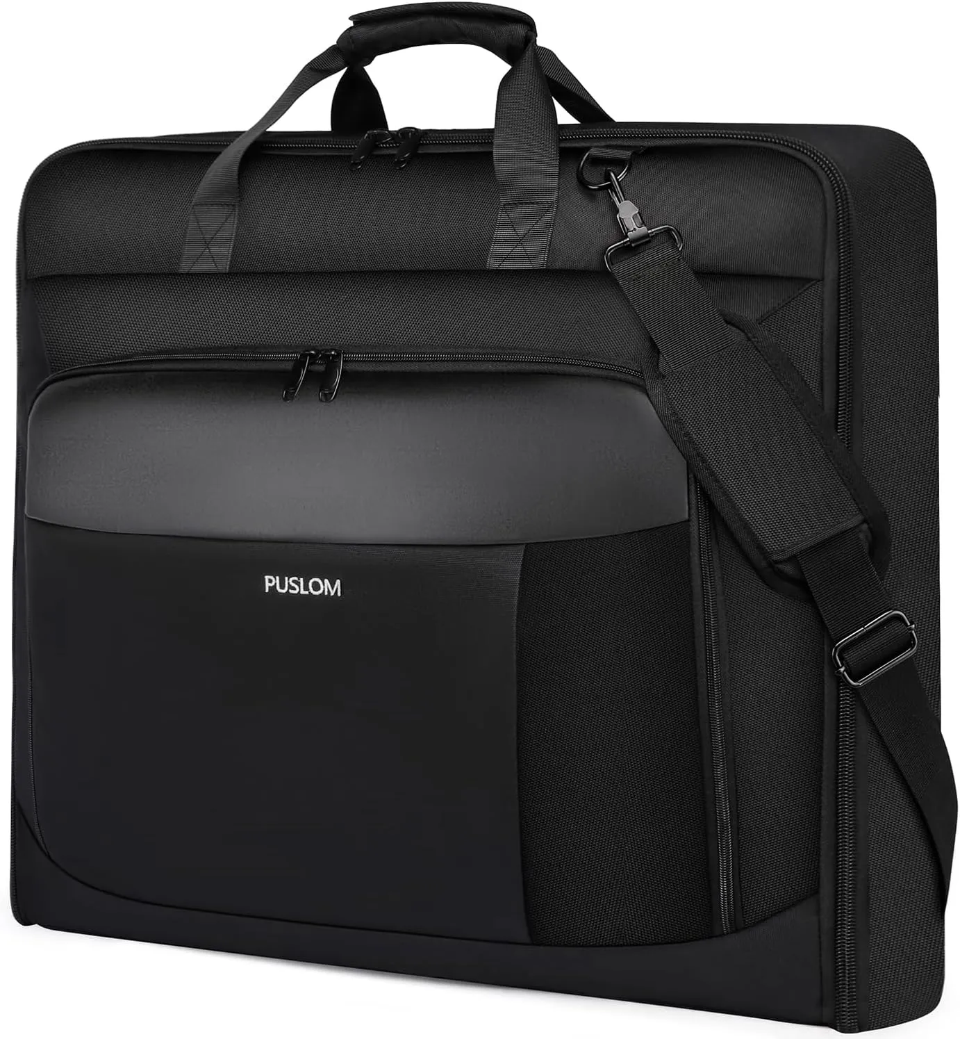 Garment Bag Travel Suit Bag for Men Large 40-Inch Carry on Garment Bag Up to 3 Suits for Business Trips,2 in 1 Hanging Suitcase Luggage Bags for Travel,Foldable Carry On Bag Fits 15.6Inch Laptop,Black