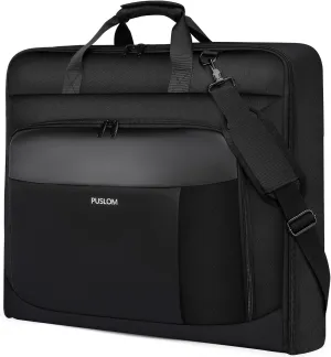 Garment Bag Travel Suit Bag for Men Large 40-Inch Carry on Garment Bag Up to 3 Suits for Business Trips,2 in 1 Hanging Suitcase Luggage Bags for Travel,Foldable Carry On Bag Fits 15.6Inch Laptop,Black
