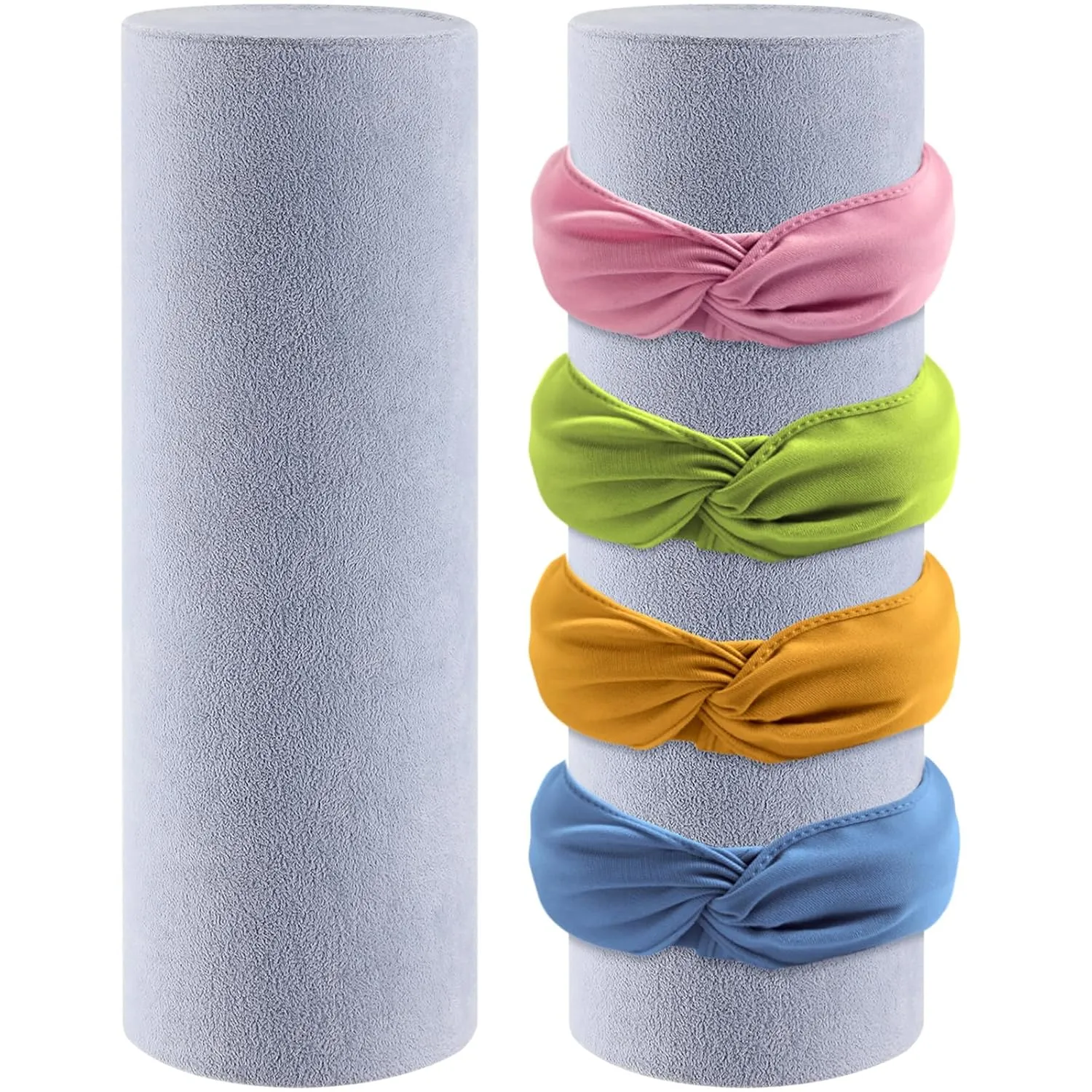 Geetery 2 Pcs Vertical Headband Holder Organizer Hairband Display Stand Headband Stand for Women Hair Hoop Accessories(Gray)