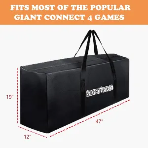 Giant 4 in a Row Connect Game Carrying Duffle Bag - Easy Storage & Transportation for Life Size Jumbo 4 to Score Connect Four Outdoor Board Game (Game Not Included)47"Convas Sport Travel Duffle Bag