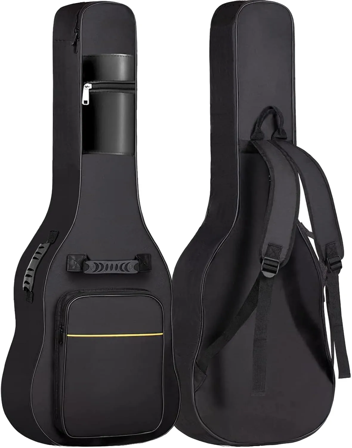 GLEAM Acoustic Guitar Gig Bag - 0.35 Inch Sponge Padding Fit 39-41 Inch Guitar Waterproof Black