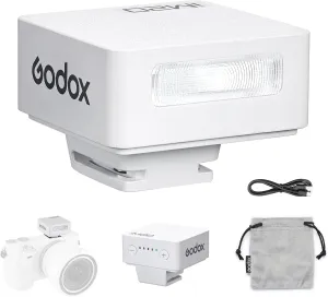 Godox iM20 Mini Flash 5 Power Levels 440 Full-Power IM 20 Small Camera Flashes Speedlite for Canon/Fuji/Sony zve10/Sony zv1/Nikon/Panasonic Olympus Pentax/3S Recycle (Godox iM20 White)