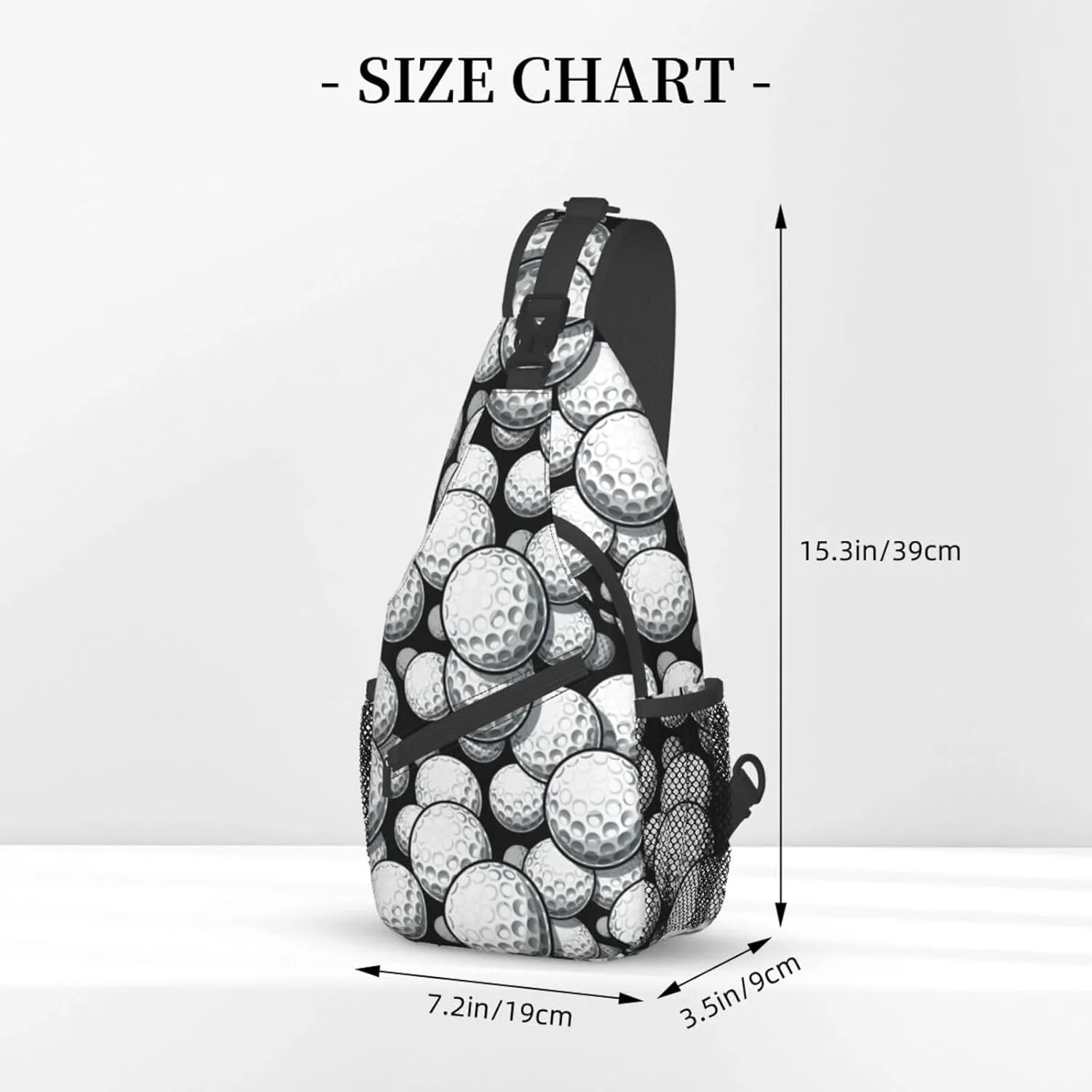 Golf Sling Backpack Chest Bag Crossbody Shoulder Bag Gym Cycling Travel Hiking Daypack For Men Women