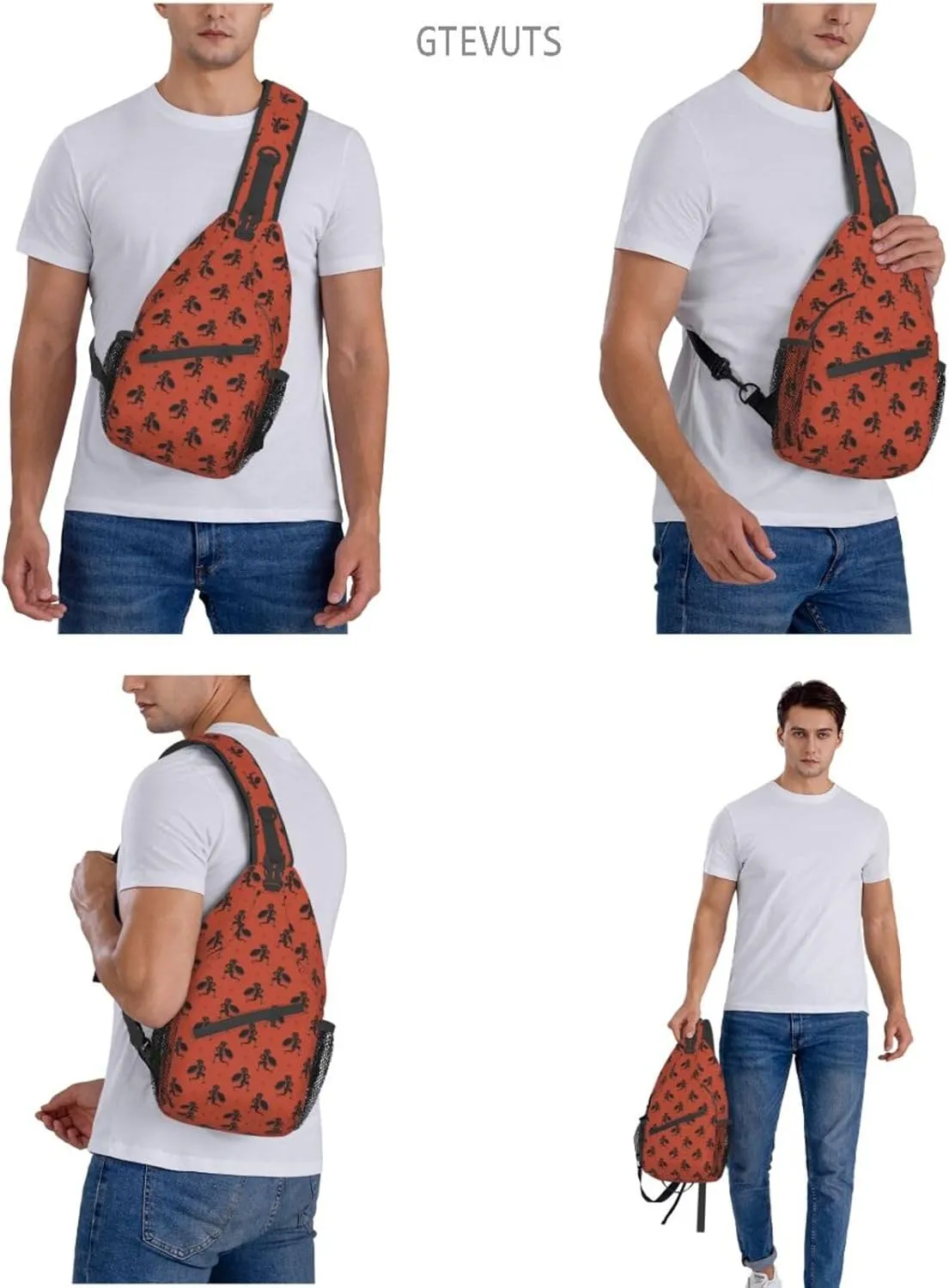 Greek Warriors Sling Backpack Chest Bag Crossbody Shoulder Bag Gym Cycling Travel Hiking Daypack For Men Women