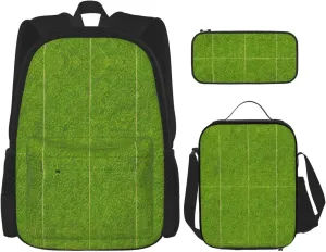Green Grassland Large capacity durable school bag   pencil case   lunch bag, accompany your children to study happily every day