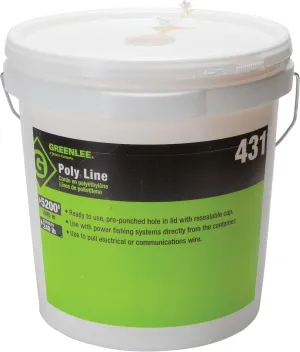 Greenlee Textron 431 Poly Tracer Fish Line, 6500-Feet, Yellow