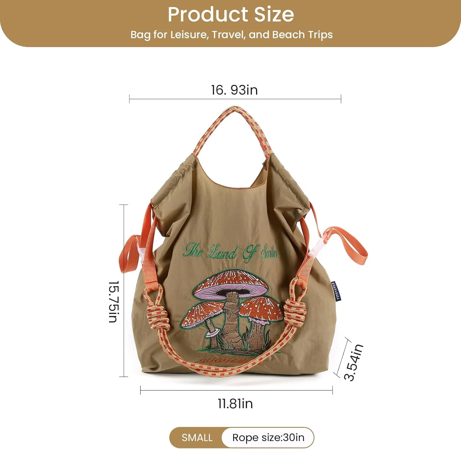 Guan&Ball Large Tote Bag For Women,Foldable Tote Bag, Personalized Present Suitable for Wedding, Birthday, Beach, Holiday