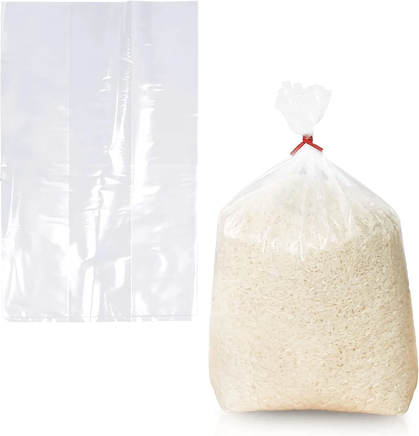 Gusseted Plastic Poly Bag - 6x3x15 & (100 Bags) 2Mil | Heat Sealable | Durable Open Top Clear Plastic Bags for Party Favor, Cookie, Candy, Small Gift Wrapping, Dessert