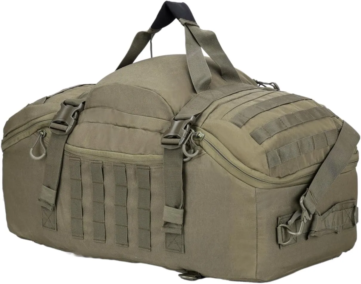 Gym Bag Duffle Bags Backpack Travel Duffle Bag with Weekend Overnight Bag for Outdoor Tactical Sports Travel Camping Hunting (Green, 80L)