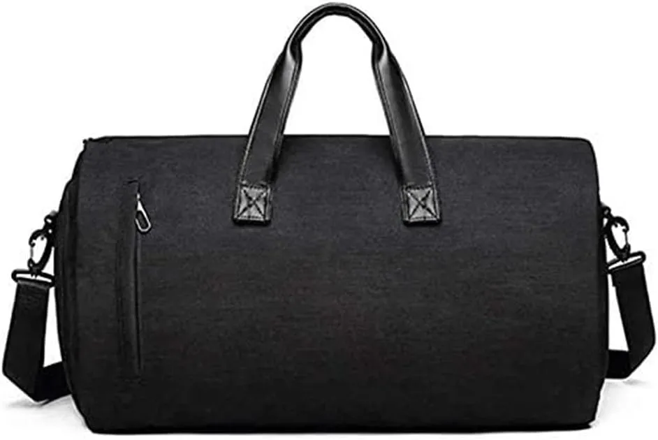 Gym Bag for Men Women, Fitness Workout Sports Bag with Wet Pocket & Shoes Compartment, Water Resistant Overnight Weekender Bag Yoga Training Bag (Color : Gray) (Black)