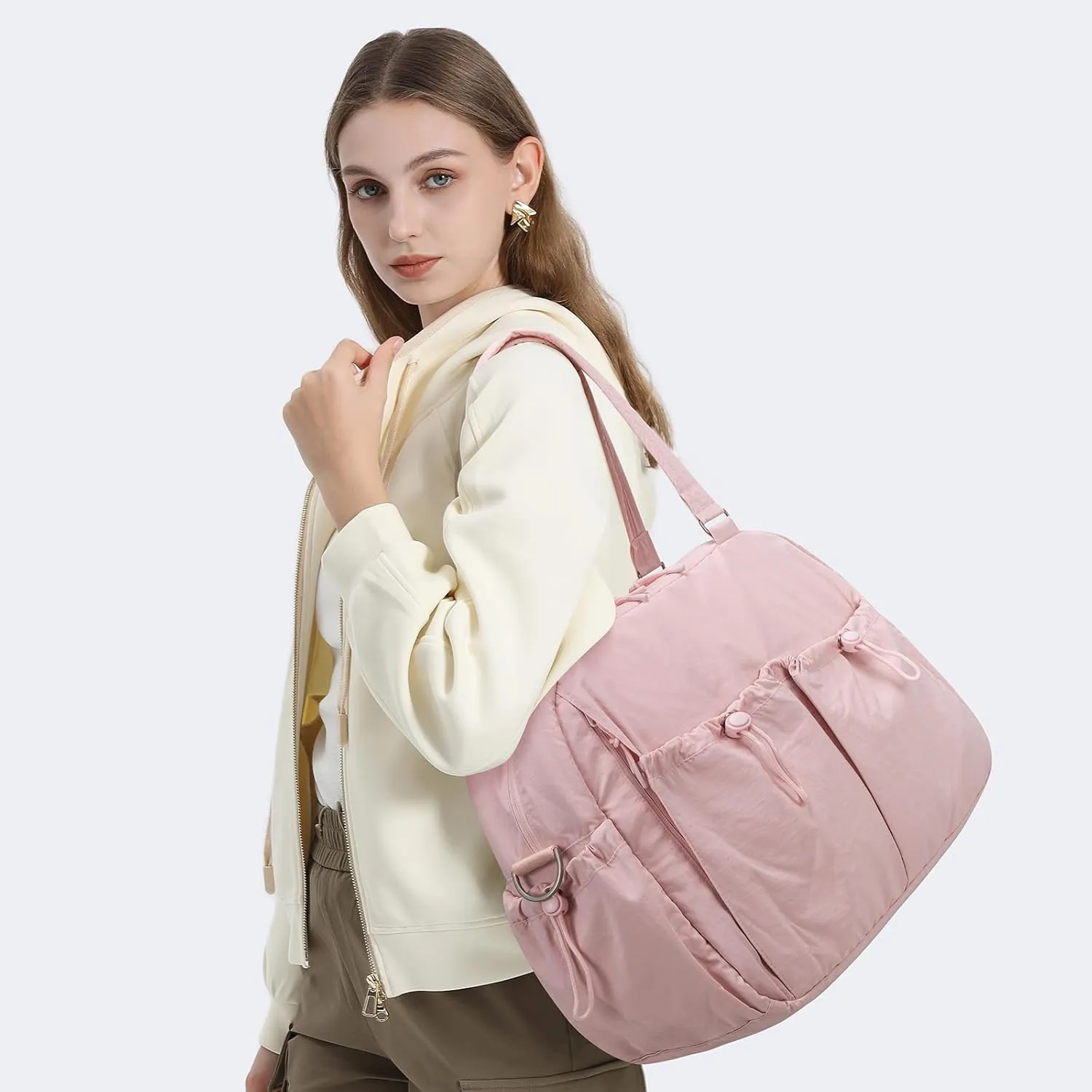Gym Bag for Women, Duffle Bag for Travel with Yoga Storage, Carry on Overnight Weekender Bags for Women