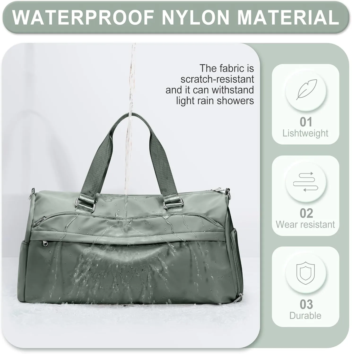Gym Bag for Women Men, Sport Duffle Bag with Shoe Compartment, Waterproof Travel Shoulder Bag, Carry on Tote Bag for Workout, Yoga, Swimming