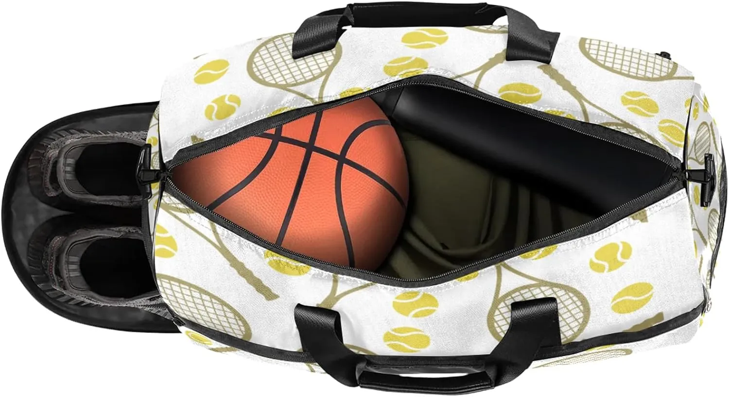 Gym Bag for Women Men Tennis Sports Tennis Racket Travel Duffle Bag with Shoe Compartment Waterproof Sports Tote Bags Large Overnight Weekender Bags for Travel Swimming Gym Yoga Dance