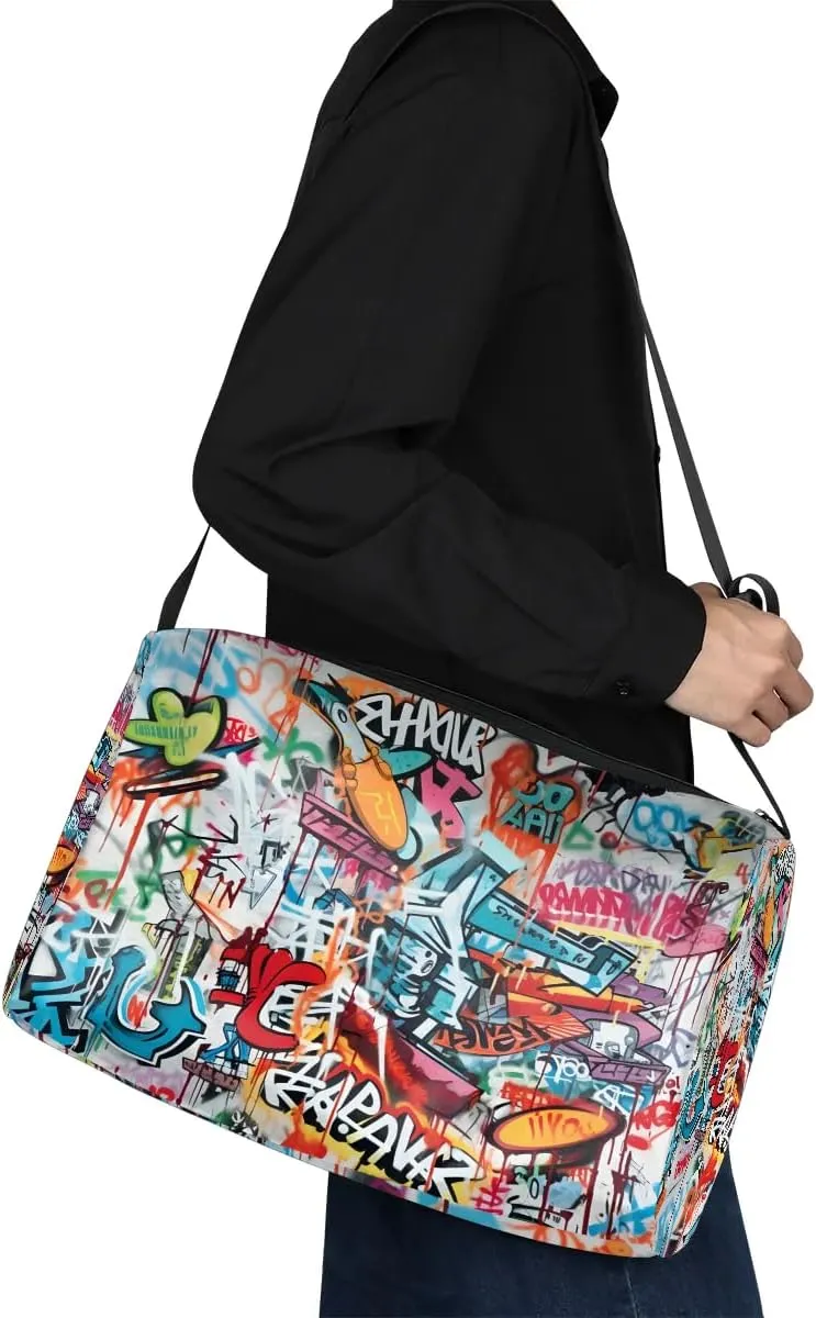Gym Bags for Men 14.8 Inch Lightweight Carry On Bags for Airplanes Waterproof Duffle Bag for Travel, Abstract-Patterns Exquisite