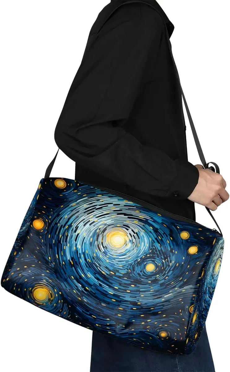 Gym Bags for Men 14.8 Inch Lightweight Carry On Bags for Airplanes Waterproof Duffle Bag for Travel, Abstract-Printing Exquisite