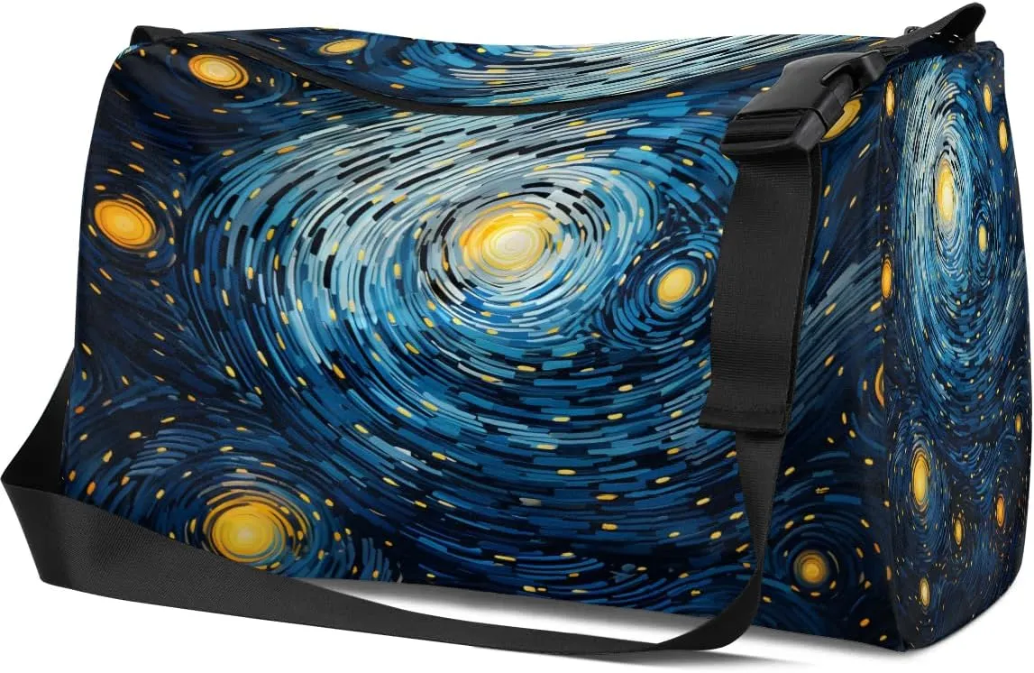 Gym Bags for Men 14.8 Inch Lightweight Carry On Bags for Airplanes Waterproof Duffle Bag for Travel, Abstract-Printing Exquisite