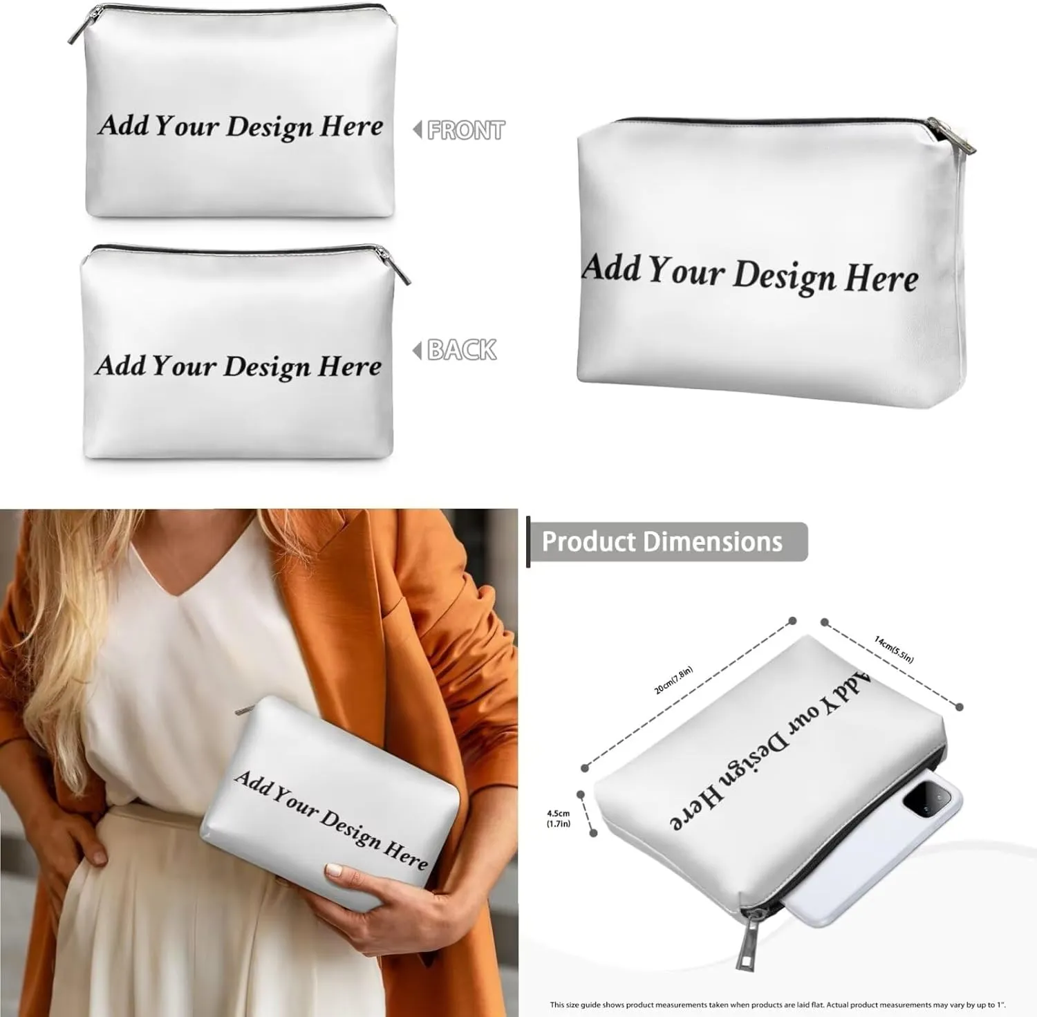 Handbags Pu Leather Shoulder Tote Bag for Women with Wristlet Wallet Purse and Cosmetic Travel Bag Set of 3