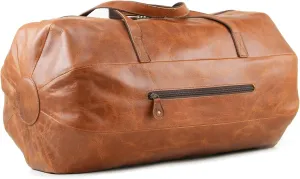 Handmade World Leather Duffle Gym Sports Bag For Men Women 'The GoalGear' Carry all Luggage Hold all Travel Overnighter Weekender Bag (Without Strap)