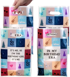 Happy Birthday Goodie Bags,100pcs In My Birthday Era Plastic Birthday Candy Bags Music Theme Its ME Hi,I'm The Birthday Girl It' Me Happy Birthday Treat Bags for Girl Birthday Party Decorations