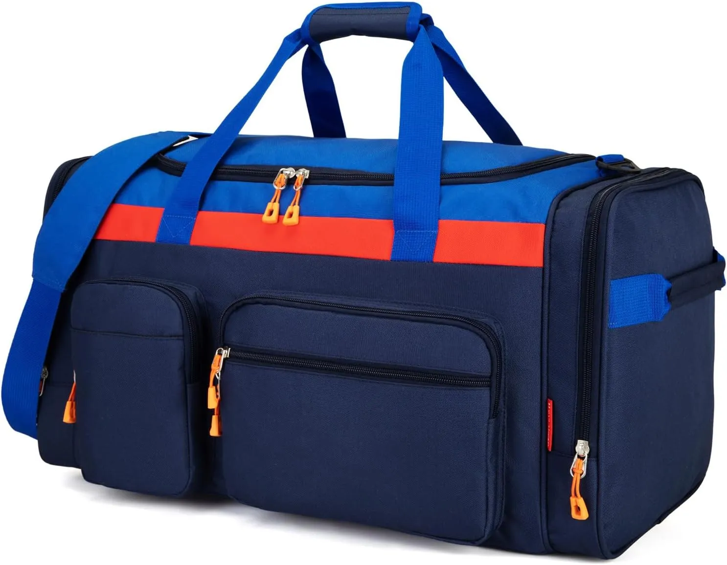 HawLander Large Kids Duffle Bag for Travel, Overnight, or Weekender, 20" inch (Dark Blue)