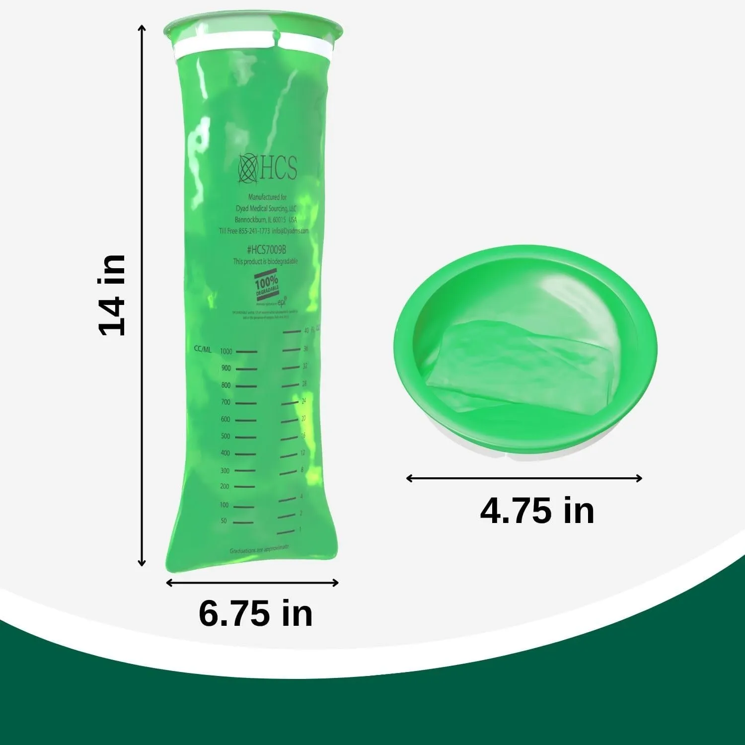 HCS Emesis Bags Disposable - Eco-Friendly, Premium, Hospital Grade, Adults & Kids - Vomit Bags Disposable for Car, Travel, Home Use - Throw Up, Barf, Puke - 24, Strong (40 fl oz)